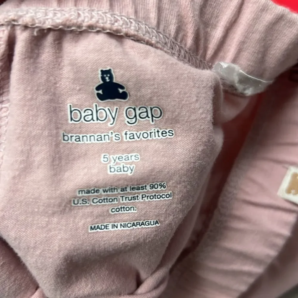 Baby Gap pink Ballet Shoe print Brannan's favorites leggings size 5 EUC